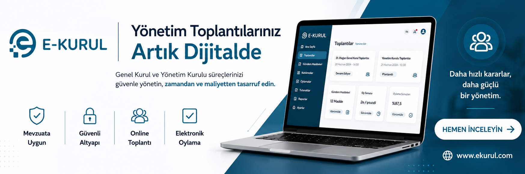 E-Kurul - Genel Kurul ve Yönetim Kurulu Platformu
